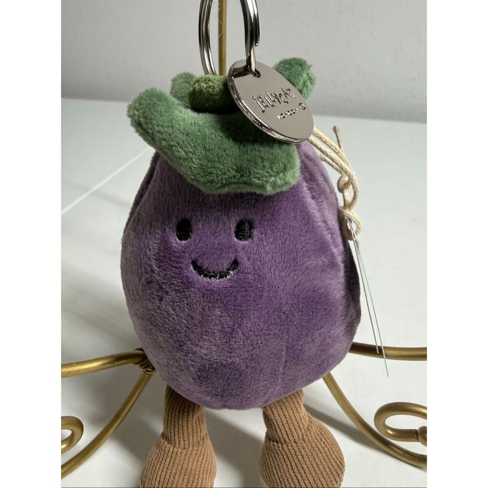 NWT Jellycat Amuseables Eggplant Bag Charm